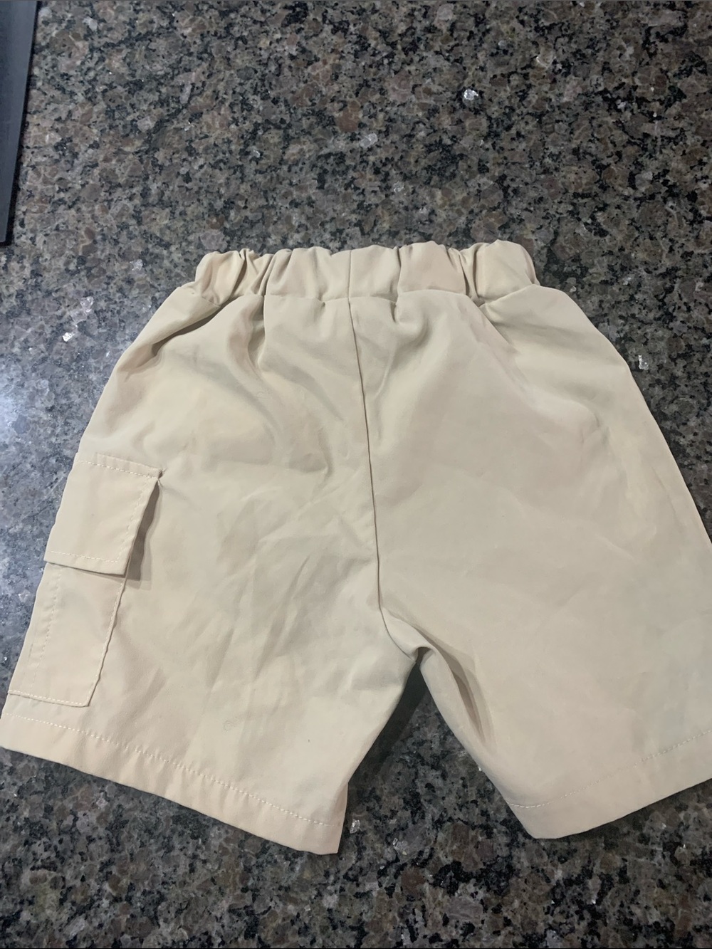 Toddler Elastic-Waist Cargo Shorts - Cream